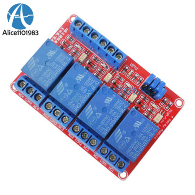 5V 4-Channel Relay Module with Optocoupler High Low Level Trigger for Arduino