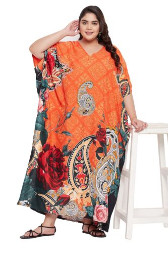 Maxi abito lungo caftano tunica da donna boho taglie forti kimono caftano beachwear - Foto 252 di 355