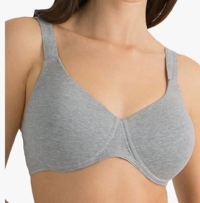 Fruit of the Loom Womens Anti-Gravity Wire-Free Bra Gray FT663A  42D