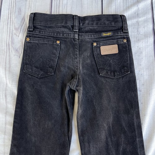 Wrangler Kids Boys Girls Western Cowboy Black Denim Jeans Size 6 Regular - Picture 3 of 6