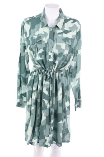 No Label Shirt Dress Camouflage-Print XL green shades - Bild 1 von 2
