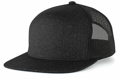 Pacific Headwear Heather 6-Panel Arch Trucker Full-Profile Snapback Cap P710