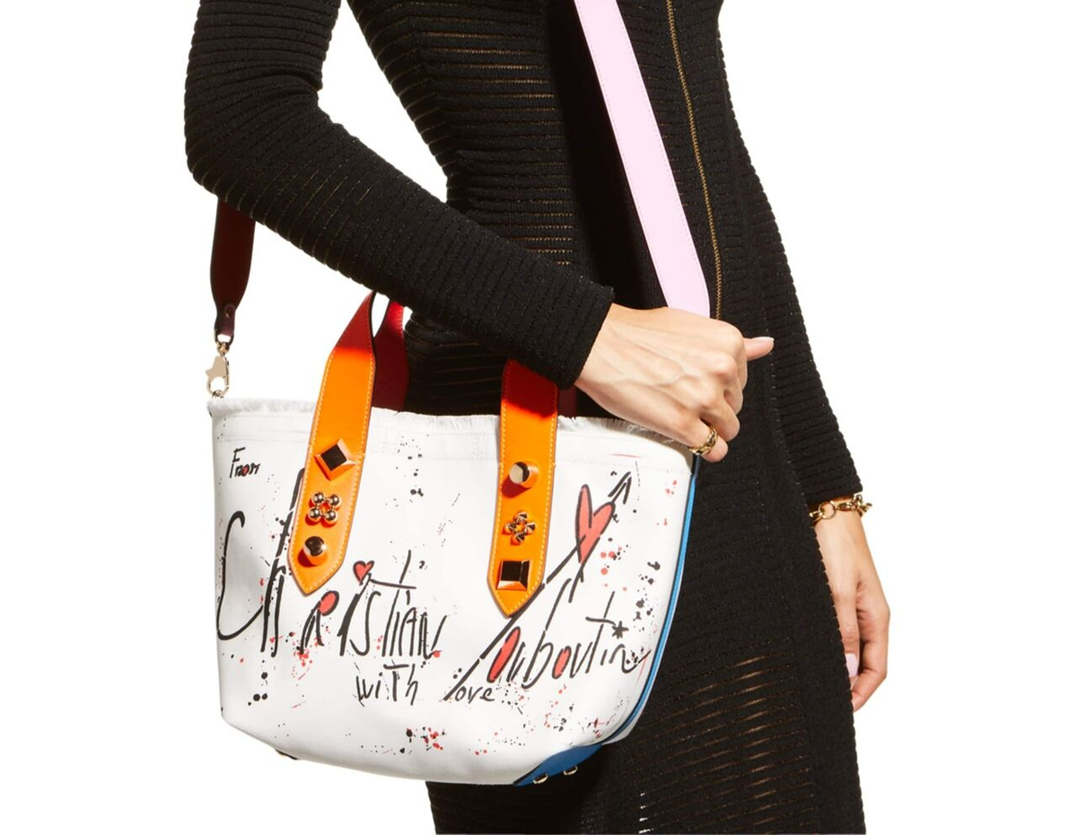 CHRISTIAN LOUBOUTIN Frangibus Typographic Printed Crossbody Tote