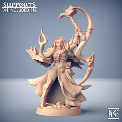 Talya Ashen Elf Cleric Paladin Miniature | D&D DnD | 
