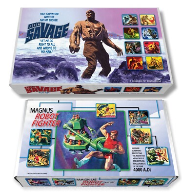 Marx ''Doc Savage'' Play Set Box OR ''Magnus, Robot Fighter'' Play Set Box