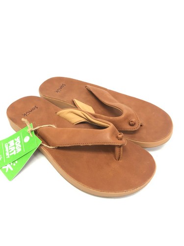 Sanuk Women's Cosmic Yoga Mat LX Tan Flip Flops Sandals 1126875 - 第 8/12 張圖片
