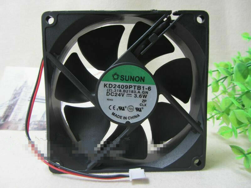 SUNON KD2409PTB1-6 Many popular brands DC24V Regular discount 3.6W92 92 Cooling Fan Inverter 2-w 25MM