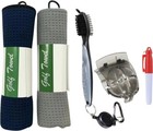 Golf Towel And Brush Microfiber Cleaning Kit 5 Packs Set Waffle Pattern Cleaner