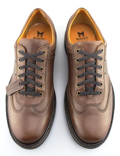 Men's MEPHISTO 'Adriano' Brown Leather Sneakers Size US 11 EUR 10.5 - Picture 3 of 6