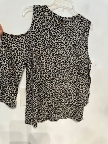 New woman Michael kors leopard print long sleeve blouse size XL - Picture 2 of 5
