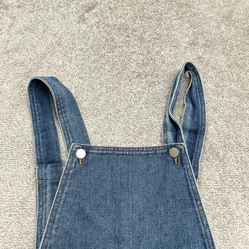 Bullhead Bib Overalls Denim Womens 26 Blue Medium Wash Wide Leg Casual Utility - Image 4 of 4