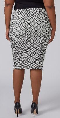 Jupe Crayon Haute Taille Lane Bryant - Taille 20, Motif Zigzag, Neuve Avec étiquettes