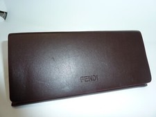 FENDI Sunglasses Case LEATHER BROWN Optical Frames Sunglasses WITH CLOTH