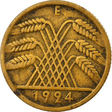 Weimar Republic 10 Rentenpfennig Coin | German Reich | KM33 | 1923 - 1925 - Picture 2 of 4