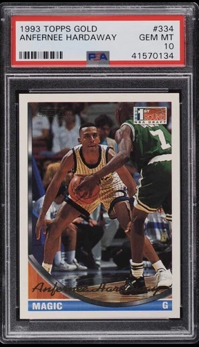 ANFERNEE HARDAWAY 1993 Topps GOLD #334 Rookie Card RC Perfect PSA 10