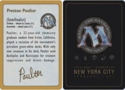 Biography - Preston Poulter - 1996 ~ Near Mint Pro Tour G MTG Magic UltimateMTG 