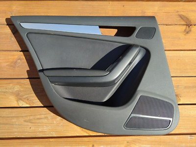 2009-2016 AUDI A4 LEFT DRIVER SIDE REAR INTERIOR DOOR PANEL TRIM BLACK OEM