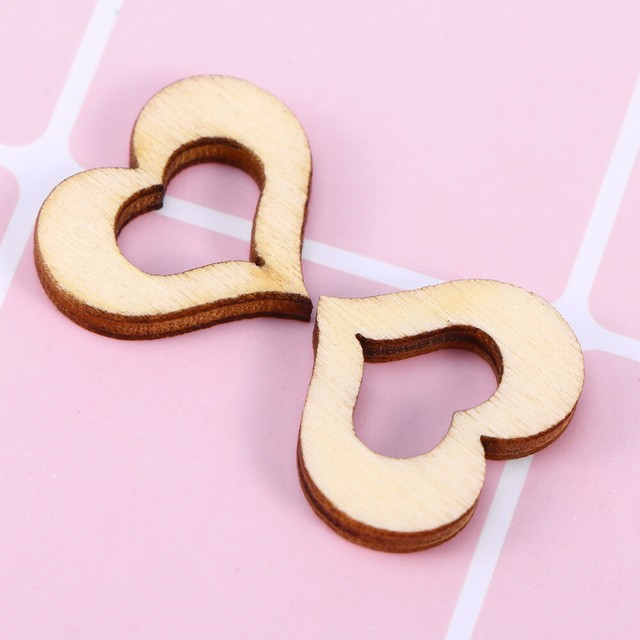 100 pz ornamenti cuore bianco legno artigianato casa fai da te matrimonio 100 pz ornamenti cuore bianco legno artigianato casa fai da te matrimonio