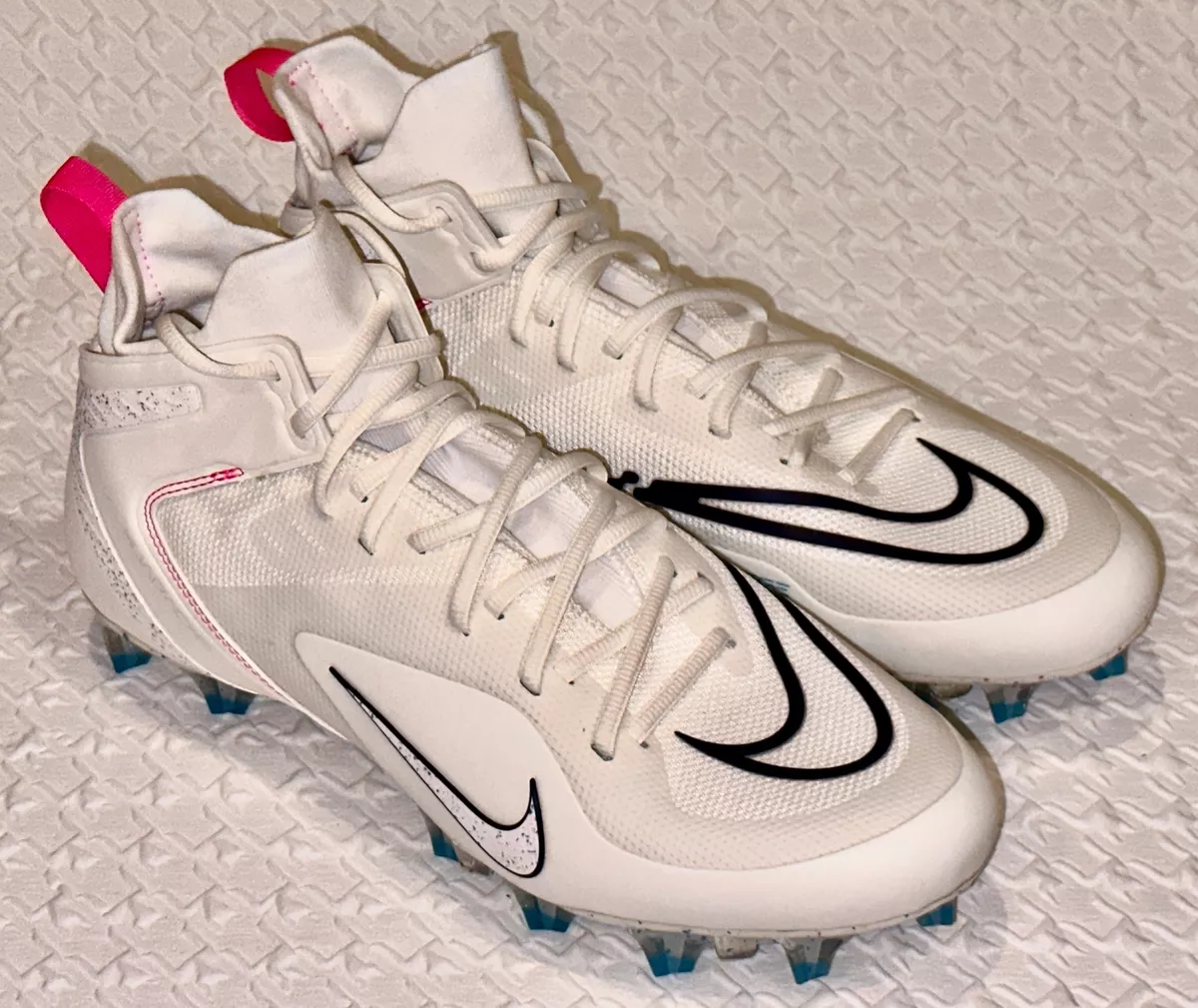 Huarache 6 elite men's lacrosse cleats - white/black top