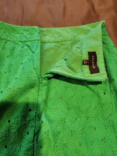 Talbots Green Floral Eyelet Textured Cotton Pencil Skirt Lined in size 6 - Picture 4 of 10