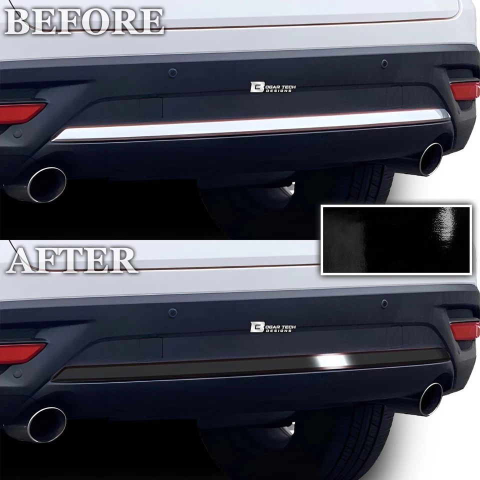 Compatível com Mazda CX-9 2016-2023 para-choque traseiro cromado apagar decalque filme acabamento blackout - Imagem 3 de 4