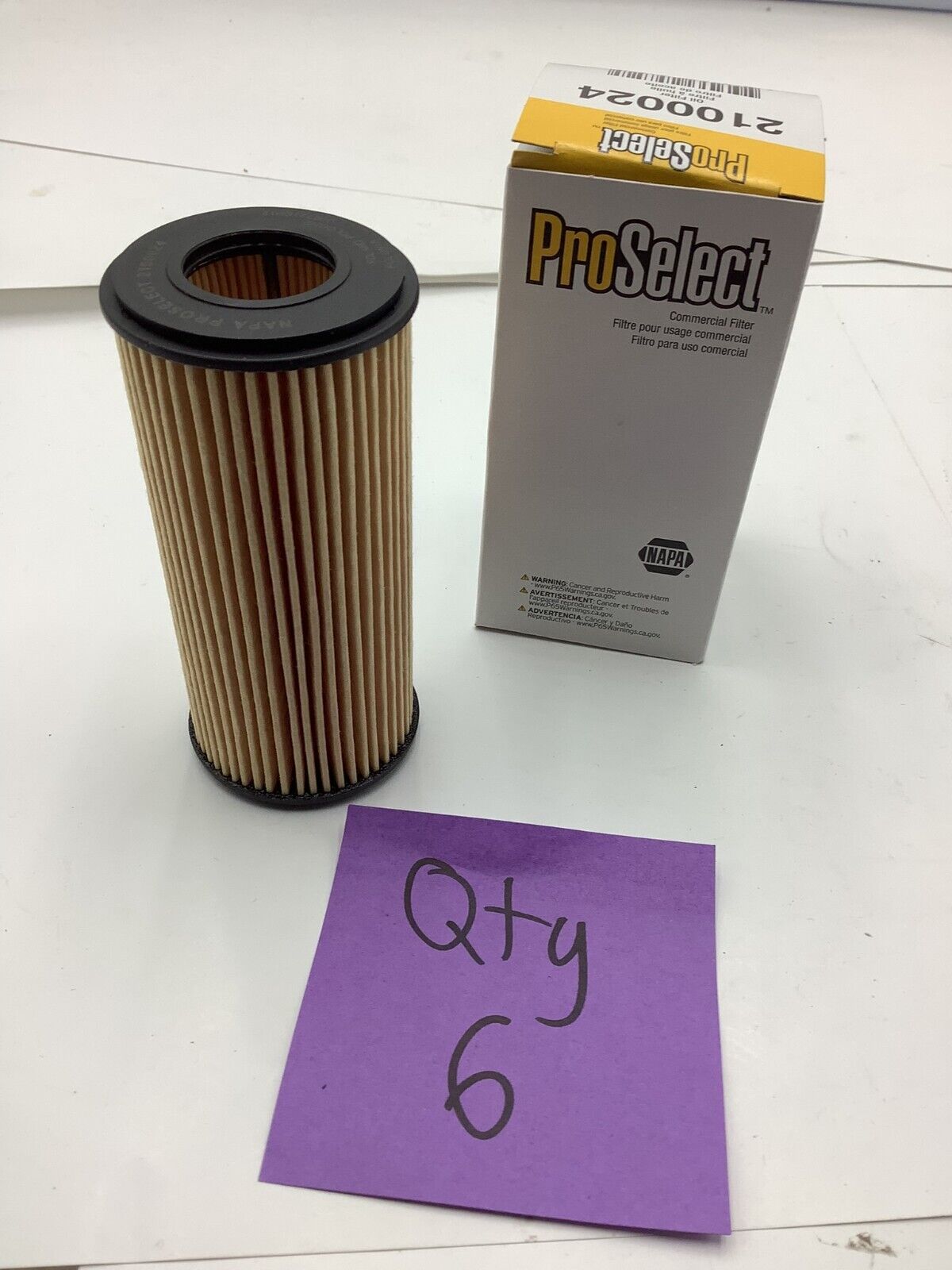 (QTY 6) NEW NAPA ProSelect 2100024 Oil Filter Commercial Filter -free shipping