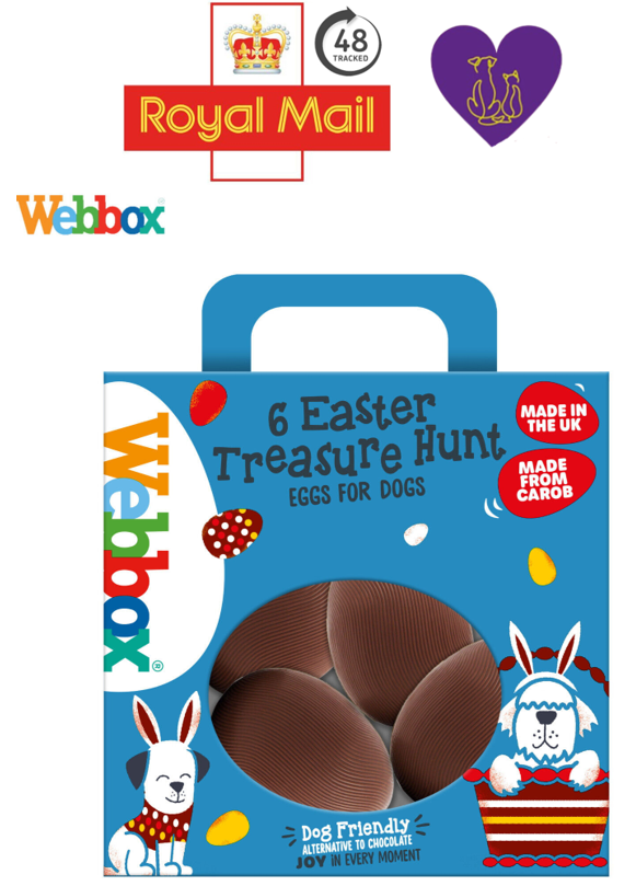 48HR TRACKED box Carob 6 Easter Treasure Hunt Easter Eggs Dog Treat