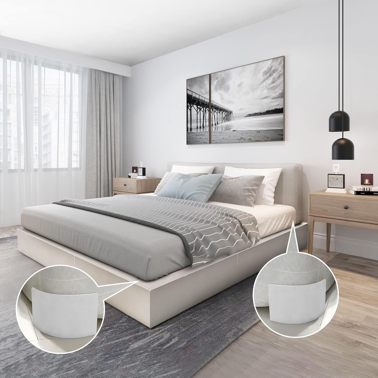 Grip N Hold Bed Sheet Holder | Discrete Heavy Duty Sheet Holder, 360 Degree B...