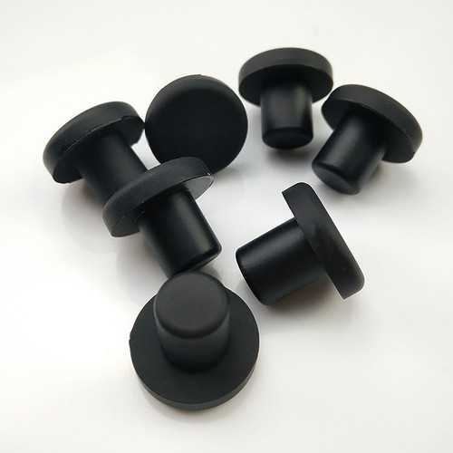 Black silicone rubber stopper hole caps cover plug blind plugs A=3mm - 15mm - Picture 5 of 7