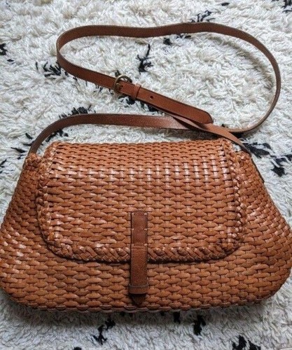 Dragon Diffusion Mesh Leather Shoulder Bag Handbag Brown MINT