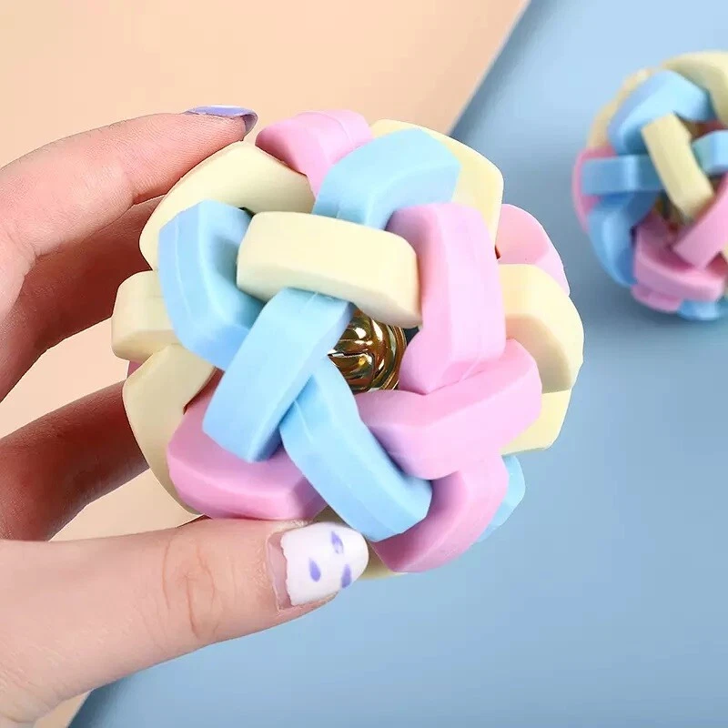 Spielball mit Glocke Naturgummi Hundespielzeug Ball Kaltze Hund Kauspielzeug L - Bild 2 von 4