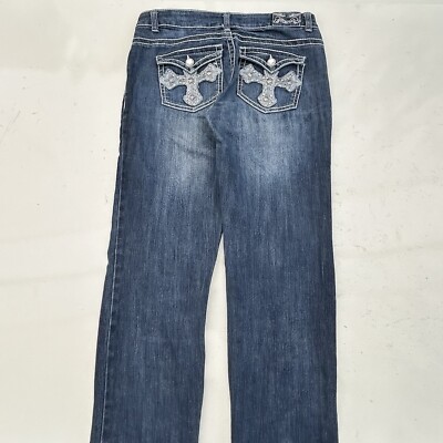 Vintage Y2K Reflex Premium Denim Jeans Crosses Hearts