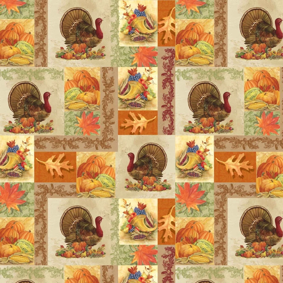 David Textiles 36x44in Cotton Bountiful Thanksgiving Precut Sewing Craft Fabric - Image 2 of 3