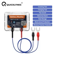 QUICKLYNKS 12V Car Battery Monitor Bluetooth Meter Battery Tester Analyze Tool
