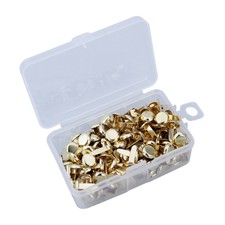 200pcs Paper Fasteners Brass Plated Brads Ro...