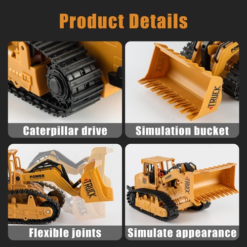 1/20 Construction Bulldozer Toy - Kids Toy Engineering Digger Truck Remote Co... - Picture 6 of 8