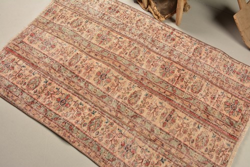 Tappeto Oushak, tappeto da pavimento, tappeti turchi, tappeti accento 3,4 x 4,9 piedi, tappeto vintage - Foto 4 di 6