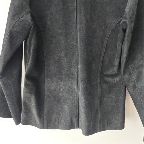 Vintage WESTCO Jacket Womens Medium Black 100% Pig Suede Leather Button Western - Picture 11 of 20