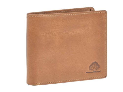 Cartera de cuero 12x9cm con protección RFID "Tornado" coñac Greenburry - Imagen 3 de 8
