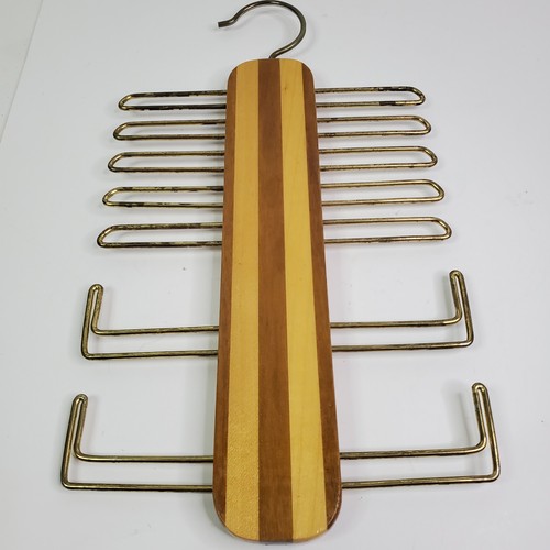 Vintage Tie scarf belt closet rack hanger holder organizer wood made in Germany - Picture 4 of 8