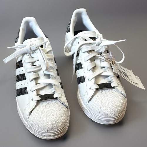 adidas Superstar Camo White Grey Leather Sneaker Trainers Size UK 6 RRP £120 - Picture 4 of 11