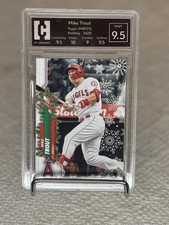 2020 Topps Holiday Mike Trout #HW123 HC Grading 9.5 Mint PSA