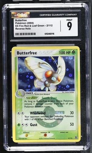 Pokemon Butterfree EX Fire Red & Leaf Green 2/112 Reverse Holo CGC 9 Mint