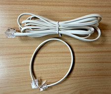 RJ11 Modular 6P4C 4Wire Phone/Telephone Line Flat Cord/Cable Set of 2 7Ft  9In