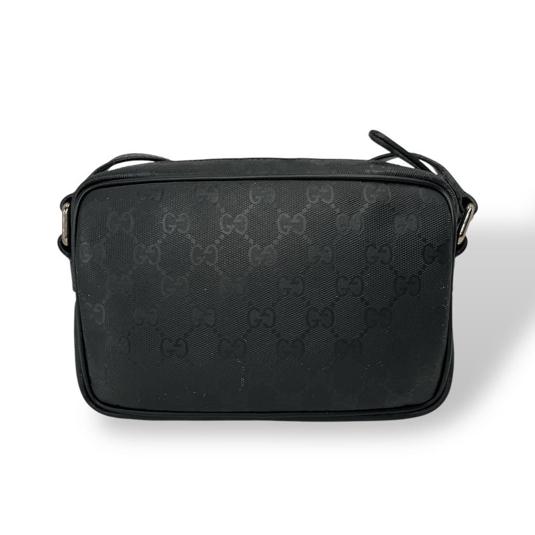 GUCCI Implement Shoulder Bag Camera Bag Black PVC… - image 3