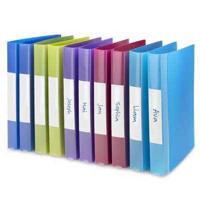Rapesco 0716 25 mm 2-Ring Bright Transparent Ring Binder, 35 mm Spine, A4, Assor