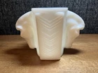 Vintage Art Deco 1930s Milk Glass Double Horse MacBeth-Evans Shaving Mug Vase
