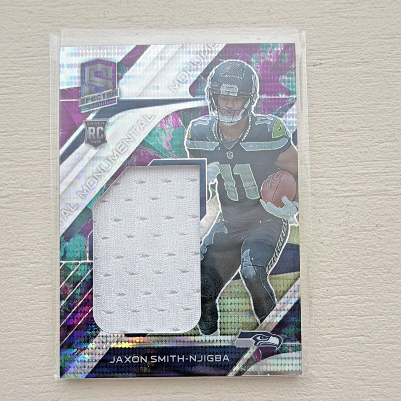 Panini 2023 Spectra Jaxon Smith-Njigba Monumental Memorabilia /75 RC Seahawks