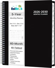 Monthly Planner 2026-2030, 5-Year Calendar Planner 2026-2030, Jan 2026 – Dec 203