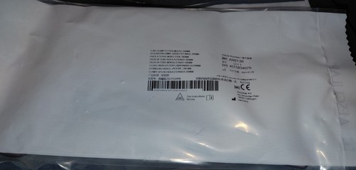 (2) Aesculap AN913R Tubing Clamps Straight 8" heavy wedge jaw, fluted, serrated - Picture 3 of 3